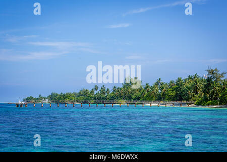 Die Anlegestelle der Gan, Addu Atoll, Malediven Stockfoto