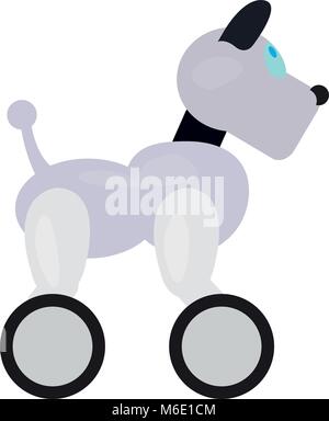 Farbige Roboter Hund Spielzeug Symbol Stock Vektor