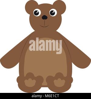 Farbige Teddybär Spielzeug Symbol Stock Vektor