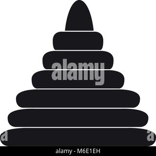 Isolierte stapeln Ringe toy Symbol Stock Vektor