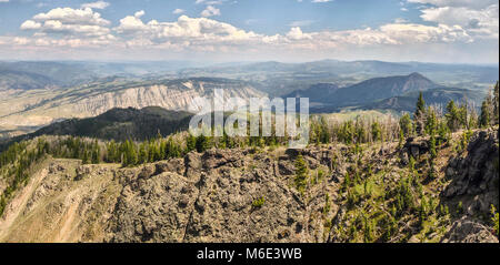 Blick vom Gipfel, Grab Berg. Stockfoto