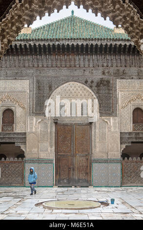 Oder Madrasa Medersa Bou Inania, Fez El Bali, Fes, Marokko Stockfoto