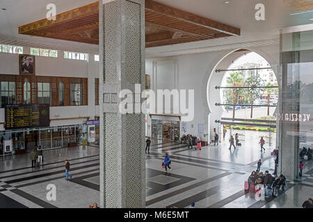 Gare de Fes, Hauptbahnhof. Fes. Marokko Stockfoto