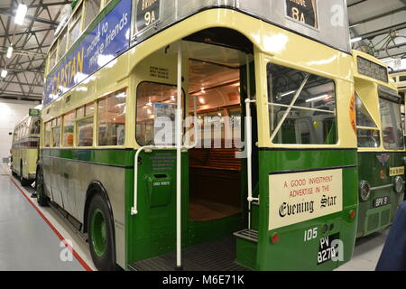 60er Bus Transport Museum in Ipswich, Suffolk, England Stockfoto