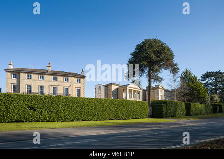 Große, luxuriöse Villen Regency Kaufleute auf der Promenade, Clifton, Clifton, Bristol, die 'Techniker' in der Mitte. Stockfoto