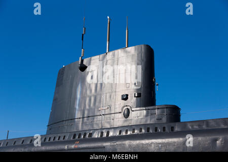Fin sail von HMS Alliance: Royal Navy, A-Klasse, Amphion-Klasse oder Acheron-u-boot: Gedenkstätte und Museum Schiff, Royal Navy Submarine Museum Gosport UK Stockfoto