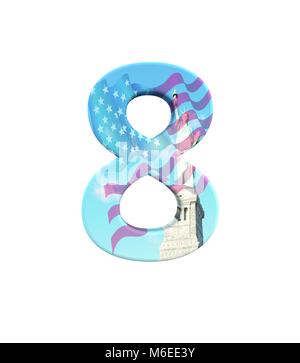 3D-rendering Font New York City 8. Stockfoto