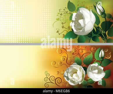 Grußkarten mit Frühling Blumen. Valentines Tag card Design. Hintergrund für Grußkarten, Hochzeitseinladungen Stock Vektor