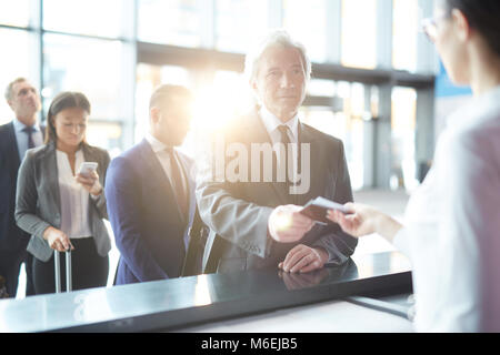 Vor der Abreise Stockfoto