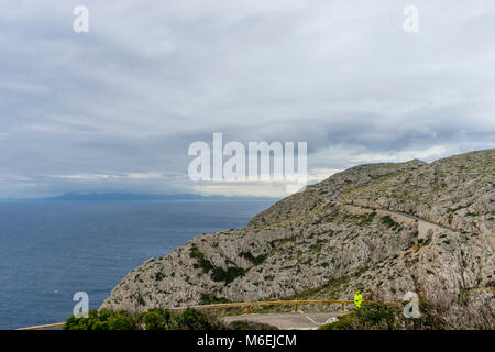 Klippen in Formentor, Region nördlich von der Insel Mallorca in Spanien Stockfoto