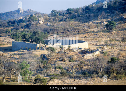 Die Great Zimbabwe Ruinen in der Nähe von Masvingo in Simbabwe, Südafrika Stockfoto