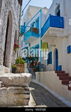 Griechische Häuser. Nisyros Insel (Griechenland). Stockfoto