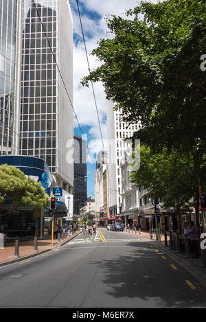 Zentrum von Wellington, Nordinsel, Neuseeland Stockfoto