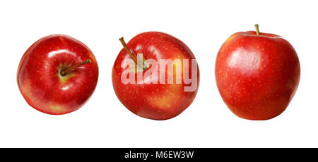 Der rote Äpfel isoliert auf weißem Stockfoto