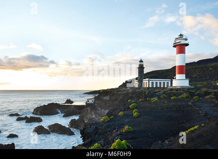 Der Leuchtturm in Fuencaliente, La Palma, Spanien. Stockfoto