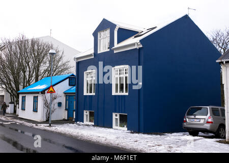 Gemalte Haus, Reykjavik, der Hauptstadt Islands. Stockfoto