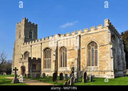 Kirche des Hl. Laurentius, Chaplin, Bedfordshire, England, Großbritannien Stockfoto