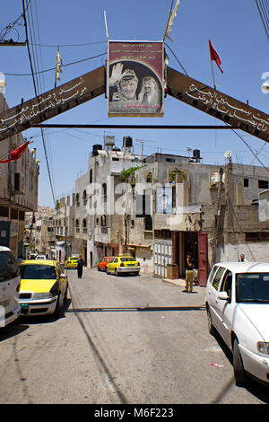 Eine Straße in Askar Flüchtlingslager, Nablus - Palästina. © Antonio Ciufo Stockfoto