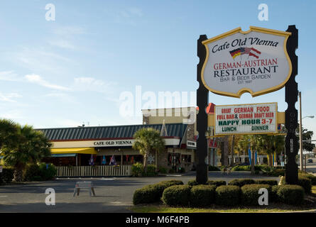 Cafe Alt Wien deutsch-österreichischen Restaurant in Myrtle Beach, SC USA. Stockfoto