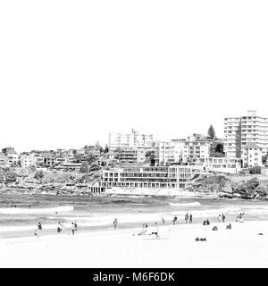 In Australien Menschen in bondie Beach und das Resort in der Nähe von Ocean Stockfoto