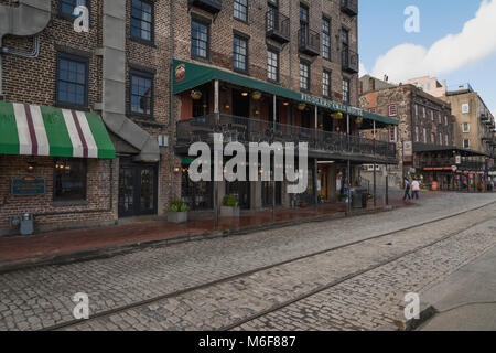 River Street in Sanvannah Georgia USA Stockfoto