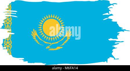 Kasachstan Flagge, Vektor, Abbildung Stock Vektor
