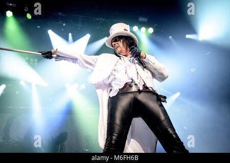 Toronto, Ontario, Kanada. 2 Mär, 2018. Amerikanische schock-Rocker ALICE COOPER und seine All Stars Band ausverkaufte Show im Casino Rama, Ontario. Quelle: Igor Vidyashev/ZUMA Draht/Alamy leben Nachrichten Stockfoto