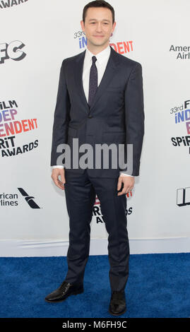 Santa Monica, USA. 03 Mär, 2018. Joseph Gordon-Levitt nimmt an den Independent Spirit Awards am 3. März in Santa Monica, Kalifornien 2018. Credit: Foto Access/Alamy leben Nachrichten Stockfoto