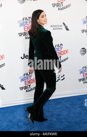 Santa Monica, Ca. 3 Mär, 2018. Sarah Silverman an der 2018 Film Independent Spirit Awards in Santa Monica, Kalifornien am 3. März 2018. Quelle: Steve Rose/Medien Punch/Alamy leben Nachrichten Stockfoto