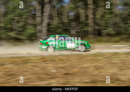 Nocken australische Meisterschaften - Eureka Rally - Tag 2 - von Enfield State Forrest - Ballarat Victoria Australien. Credit: Brett Keating/Alamy leben Nachrichten Stockfoto