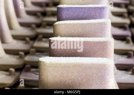 Beschichtet Sand Produkte für Gießen Stockfoto