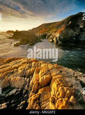 Granit, Garrapata State Park, Big Sur, Monterey County, Kalifornien Stockfoto