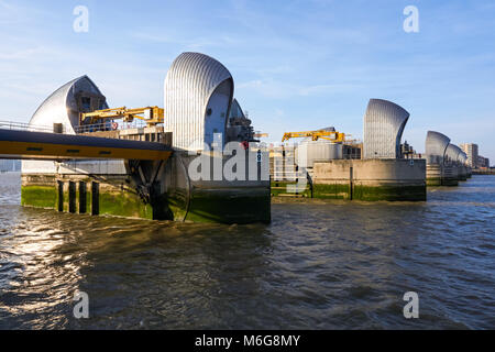 Thames Barrier, London, England, Vereinigtes Königreich, Großbritannien Stockfoto