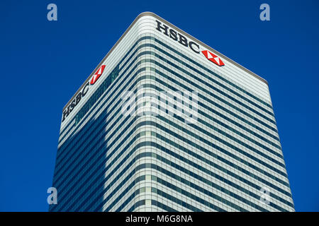 HSBC Tower in Canary Wharf, London England Vereinigtes Königreich Stockfoto