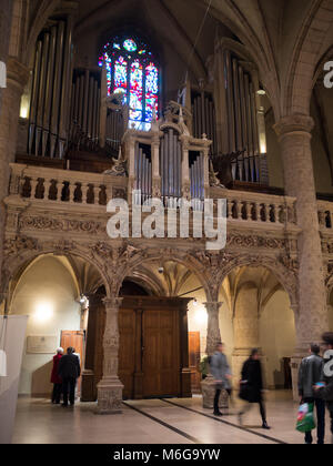 Cathedrale Notre-Dame du Luxembourg Innenraum Stockfoto