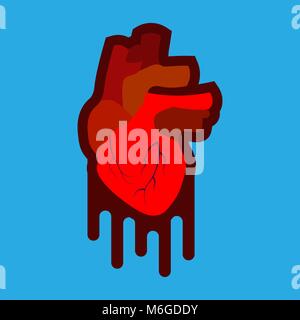 Stilisierte menschliche Herz Anatomie Symbol. Moderne Wohnung Cartoon Stil, hell und nett. Isolierte Vector Illustration. Stock Vektor