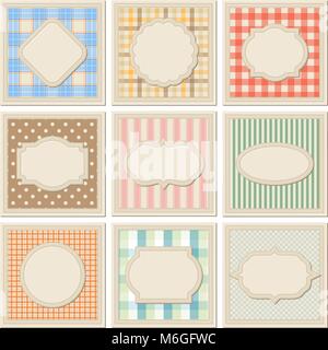 Vintage gemusterten Karte Vorlagen Stock Vektor
