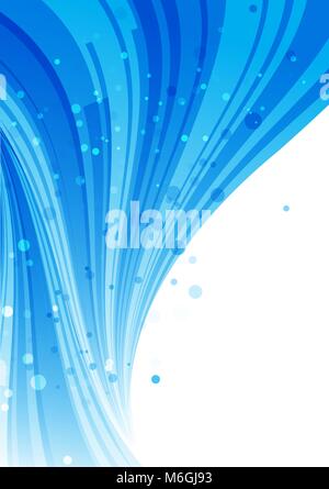 Blau abstrakte Kurve Hintergrund, glatte Linien Stock Vektor