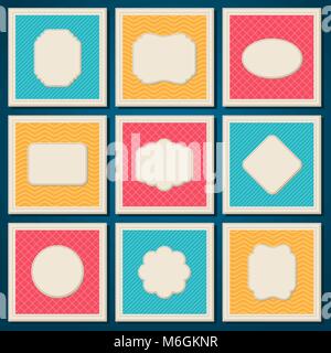 Vintage gemusterten Karten Vorlagen Stock Vektor