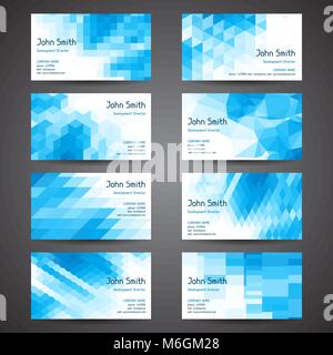 Visitenkarten mit abstrakten geometrischen Hintergrund Stock Vektor