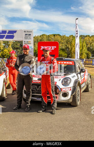 Nocken australische Meisterschaften - Eureka Rally 2018 Podium Credit: Brett Keating/Alamy leben Nachrichten Stockfoto