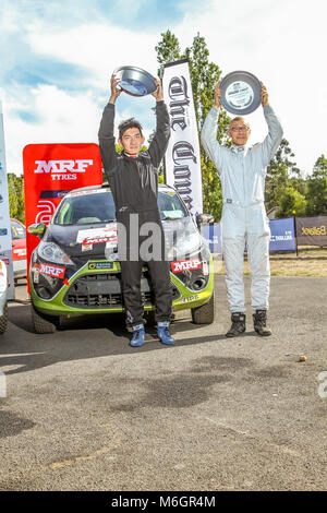 Nocken australische Meisterschaften - Eureka Rally 2018 Podium Credit: Brett Keating/Alamy leben Nachrichten Stockfoto