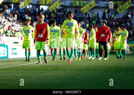 JEF United Chiba team Group (JEF), März 4, 2018 Fußball: 2018 J2Liga Match zwischen JEF United Chiba 0-0 Mito HollyHock bei Fukuda Denshi Arena in Chiba, Japan. Quelle: LBA SPORT/Alamy leben Nachrichten Stockfoto