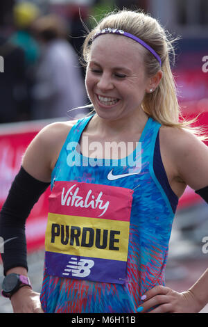 Greenwich, Großbritannien, 4. März 2018, Charlotte Purdue gewann die Vitalität große Hälfte. Kredit Keith Larby/Alamy leben Nachrichten Stockfoto