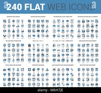 Flache Web Icons Stock Vektor
