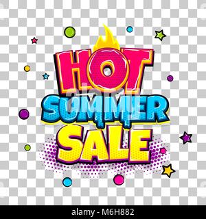 Comic Text glosssy werben Summer Sale Stock Vektor