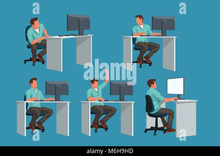 Büro einrichten Stock Vektor