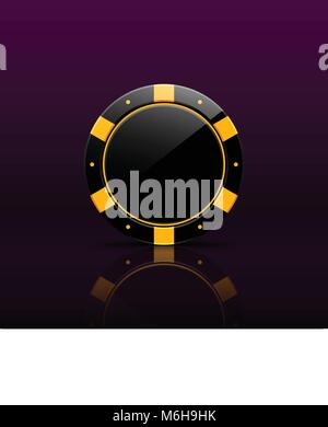 Poker chips auf dunklem Hintergrund Stock Vektor