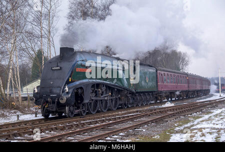 Gresley A4 Class60009 Union von Südafrika auf der East Lancs Eisenbahn Stockfoto