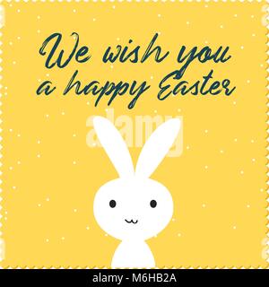 Frohe Ostern bunny Einladung Vorlage. Vector Illustration Stock Vektor